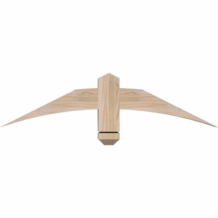 Ekena Millwork Bellingham Smooth Timber Gable Bracket, Douglas Fir, 36"W x 9"H x 3 1/2"D x 3 1/2"F, 6/12 Pitch GBW036X09X0404BEL00SDF